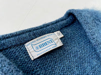 60s Vintage BRENT Mohair Cardigan M DeepBlue