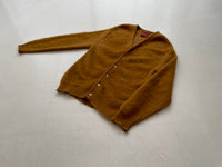 60s Vintage Sears Mohair Cardigan M Mustard