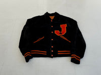 60s Vintage Varsity jacket Reversible Black&Orange 34