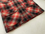 50s JACK FROST ShadowPlaid Wool Jacket Black&Red