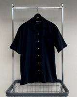 90s Vintage Polo RalphLauren CALDWELL OpenCollar Shirt M Black