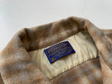 70s Vintage Pendleton ShadowPlaid Board Shirt L Mocha&Ivory