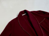 70s Vintage Short Gown Jacket Burgundy