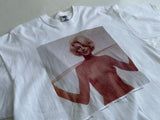 90s Vintage Marilyn Monroe T shirt Nude Deadstock XL White