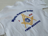 Vintage FreeMason Pocket T shirt White