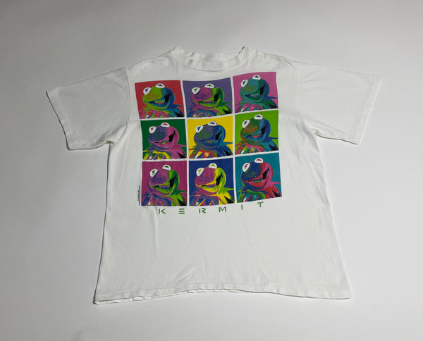 90s vintage “Andy Warhol Karmit”Tshirt L