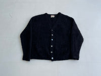 50s Vintage Mcgregor PowderSnow Mohair Cardigan Black XL