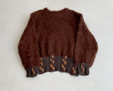 80s Vintage Dignity Mohair Crewneck Sweater Brown