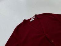 70s GrandSlam Aclyric&Wool Cardigan L Burgundy