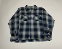 50s vintage Ombre shadow check blueXgrayXwhite L