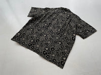 90s Vintage RalphLauren CLAYTON Black Flower Linen shirt XXL