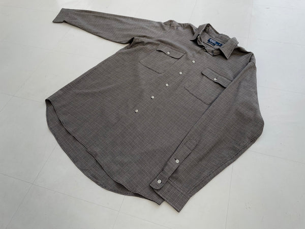 90s RalphLauren Houndstooth L/S Shirt L