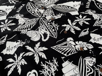 90s Vintage RalphLauren Rayon “Black Hawaiian” Shirt L Black