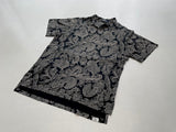 90s Vintage RalphLauren Big Paisley Polo Shirt L Black&White