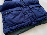 80s EddieBauer Puffer Vest L DeepNavy