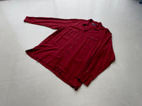 90s Vintage RalphLauren Rayon Loop Shirt XL Burgundy