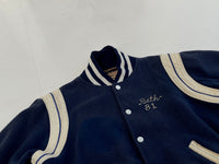 60s Vintage JOHN GROVE Varsity Jacket Navy 38