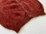 60s Sears Mohair Cardigan L Brick