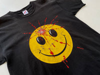 90s Vintage SmileyFace Gunshot T-shirt XL Black – NO BURCANCY