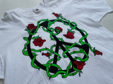 90s Vintage Peace&Rose T-shirt XL White