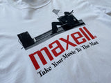 90s Vintage MAXELL T-shirt XL White