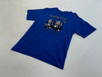 90s Vintage FreeMason ASK ONE T Shirt Blue