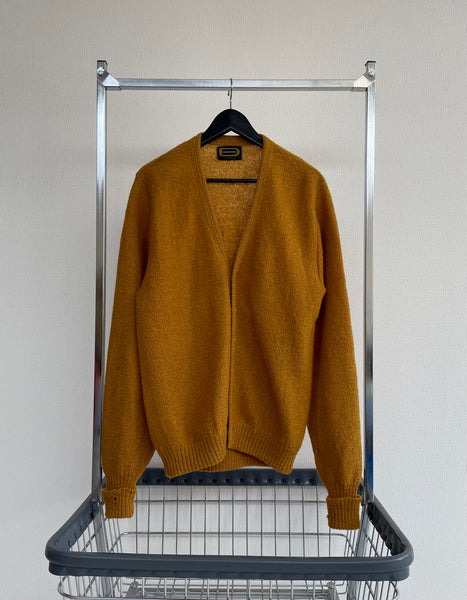 60s Vintage Drummond Mohair Cardigan L Mustard