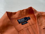 90s Vintage RalphLauren CALDWELL OpenCollar Shirt XL Orange