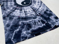 90s Vintage Yingyang Tiedye T-shirt L Black&White