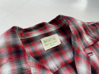 50s Vintage NASH’S ShadowPlaid Loop Shirt M Red