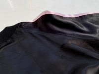 70s Vintage Reversible satin Jacket Black&Pink