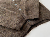 60s Vintage JAMES WELLS Mohair Cardigan M Brown