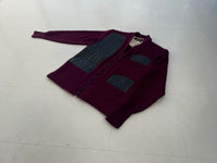 80s SKOOKUM Hunting Cardigan 36 Burgundy