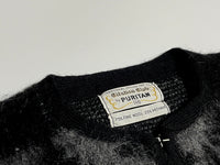 50s vintage PURITAN Mohair cardigan Black Pattern 44