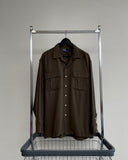 90s Vintage RalphLauren Rayon Loop Shirt L Khaki