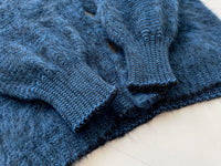 60s LordJeff Mohair Cardigan L Blue&Black