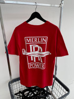 90s Vintage Rolls Royce T-shirt L Red