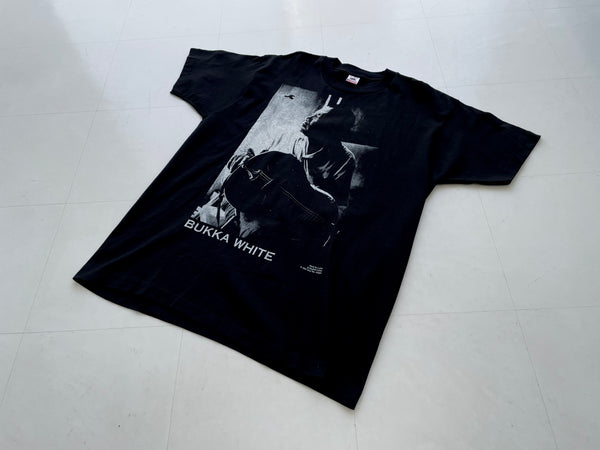 90s Vintage Gear INC BUKKA WHITE T-shirt XL Deadstock Black