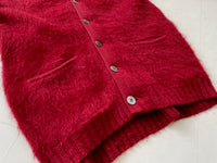 50s Vintage LORD JEFF Mohair Cardigan M Burgundy