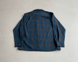 90s Vintage Ombre Wool Pendleton Opencollar Shirt Turquoise&Gray M