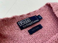 90s Polo RalphLauren Silk Knit Sweater L Pink