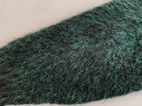 50s Vintage Norwegian Mohair Cardigan Green&Black M