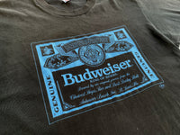 90s Vintage Budweiser Logo T shirt Black L