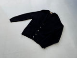 60s CAMPUS Mohair Cardigan M Black