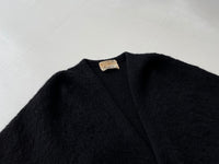 60s Vintage CAMPUS Mohair Cardigan M Black