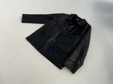 90s Polo RalphLauren Leather CarCoat L Black