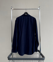 90s Vintage RalphLauren Silk Linen &Cotton L/S Shirt L Navy