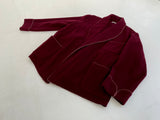 70s Vintage Short Gown Jacket Burgundy