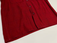 40s vintage Pendleton Ombre Wool Opencollar shirt Burgundy&Red