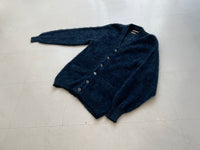 60s LordJeff Mohair Cardigan L Blue&Black